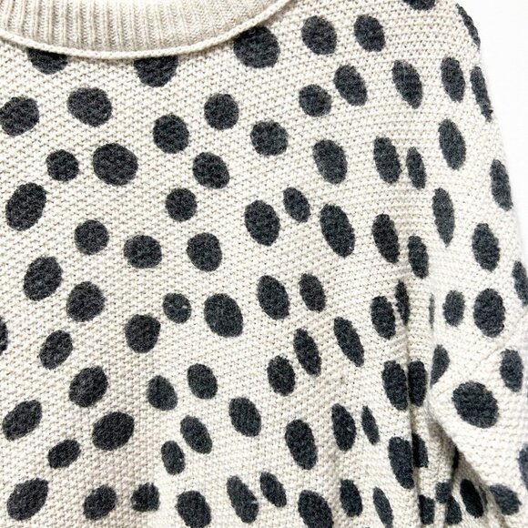 🌷SALE Madewell Leopard Dot Pullover Sweater Size Small Merino Wool Polkadot - Picture 10 of 16